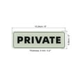thumbnail image 2 of Uxcell 6"x2" Private Sign Acrylic Self Adhesive Door Sticker Wall Mounting Sign Silver, 2 of 5