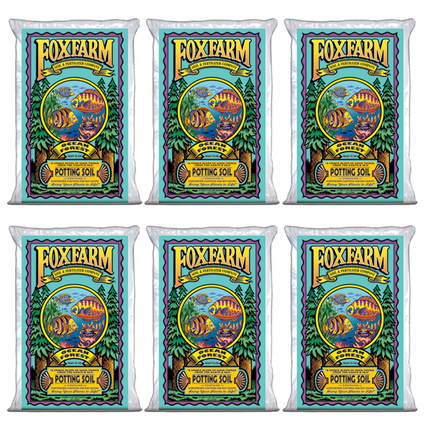 Foxfarm Ocean Forest Garden Potting Soil Bags 6 3 6 8 Ph 1 5 Cu Feet 10 Pack Walmart Com Walmart Com