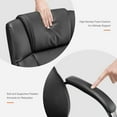 thumbnail image 5 of EDX Waiting Room Chairs, Leather Reception Chair with Soft Armrests, Elderly Chair, Fixed Guest Chair, Suitable for Office, Home, and Bedroom, Black, 5 of 11