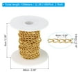thumbnail image 2 of Uxcell Total 33 Feet Curb Chain, Twisted Cuban Link Chain with Spool 6 x 3.5 x 1mm for Jewelry Making, Golden, 2 of 6
