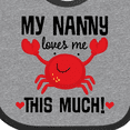 thumbnail image 4 of Inktastic Nanny Loves Me Grandson Boys or Girls Baby Bib, 4 of 4