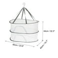 thumbnail image 2 of Unique Bargains Folded Mesh Clothes Hanging Dryer, 2-Tier Sweater Drying Rack, White, 2 of 5