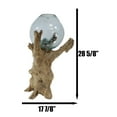 thumbnail image 4 of Large 28"H Bali Handicraft Driftwood With Molten Glass Bowl Vase Aquarium Decor, 4 of 10