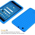 thumbnail image 3 of Fintie Silicone Case for AT&T Trek 2 HD (Model 6461A) - [Honey Comb Series] Light Weight Shock Proof Protective Cover [Anti Slip] [Kids Friendly] for 8-inch AT&T Trek 2 HD (2016) (Blue), 3 of 9