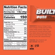 BUILT Bar Puff Protein Snack Bars, 17g Protein, Peanut Butter Cup, Gluten Free - 12 Pack