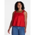 thumbnail image 2 of Time and Tru Women’s Eyelet Trim Cotton Tank Top, Sizes XS-XXXL, 2 of 6