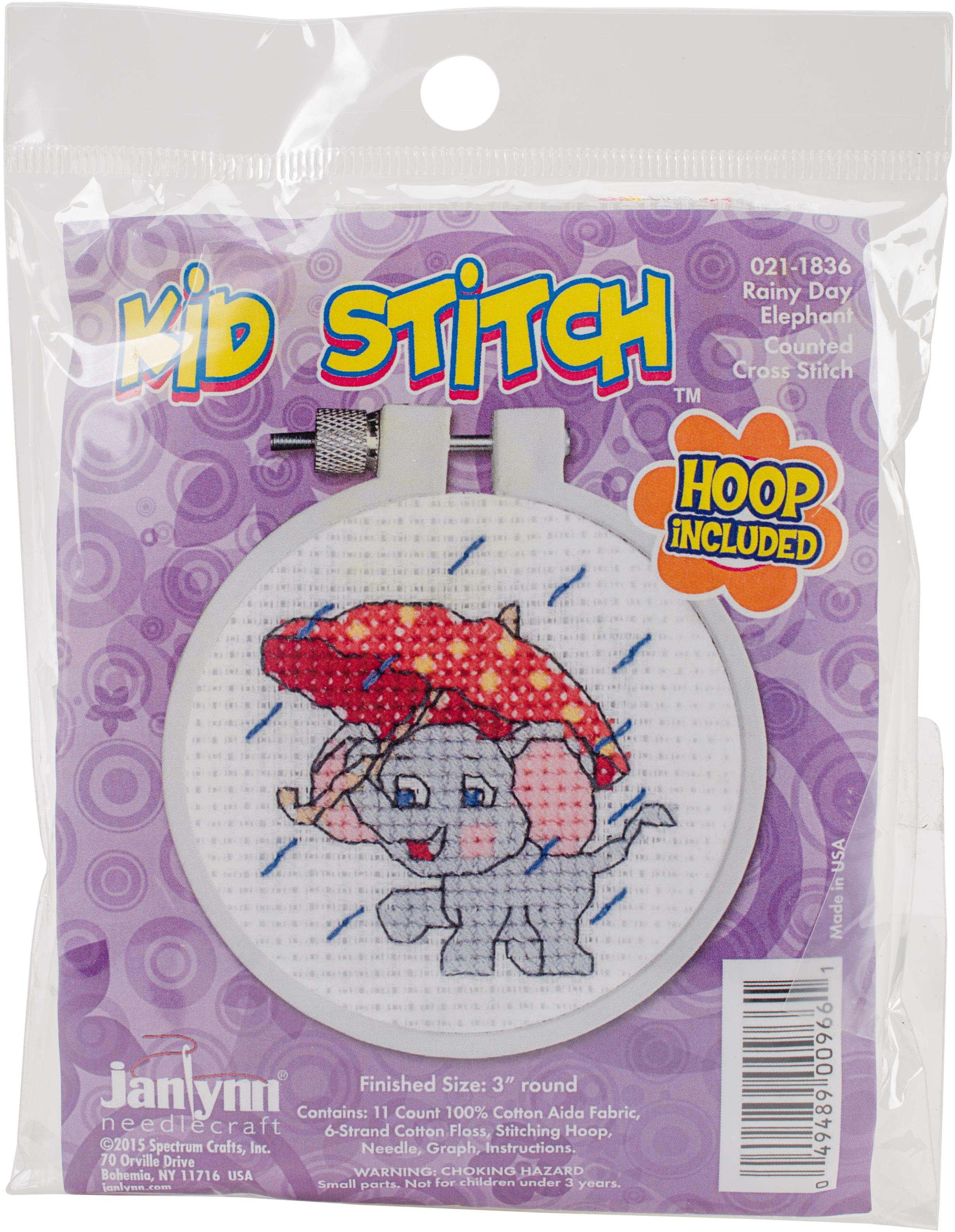 Kid Stitch Sleeping Puppy Stamped Cross Stitch Kit 3 Round Walmart Com