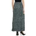thumbnail image 3 of Falda Maxi de Terciopelo con Lentejuelas de Cintura Alta Elástica INSPIRE CHIC para Mujeres M Gris Oscuro, 3 of 6