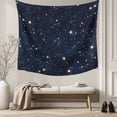 thumbnail image 5 of Blue Starry Sky Large Tapestry for Bedroom Wall Hanging Tapestry, Universe Space Galaxy Night Star Ceiling Backdrop Tapestries Poster Blanket Wall Decor for Teens Room Living Room Dorm 85" x 90", 5 of 8