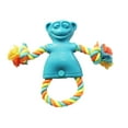 thumbnail image 4 of Braided Rope Monkey Dog Toy Tough Rubber Throw Chew Tug Colors Vary Choose Size (Large - 9.5"), 4 of 4