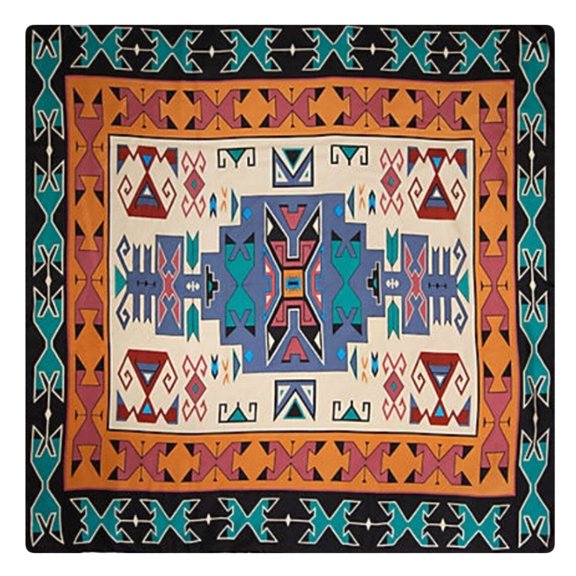 WYOMING TRADERS Southwest Regular Sandstone/Black Silk Scarf (SWSB)