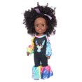 thumbnail image 2 of Conjunto de diadema de muñeca africana de piel negra, muñeca bebé realista de 14 pulgadas, juguete para regalo para niños pequeños, 2 of 5
