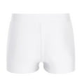 thumbnail image 3 of Xnihocha Girls Boys Athletic Shorts Stretchy Yoga Cheer Bike Dance Gymnastics Shorts Leggings White-A 4, 3 of 5