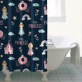 thumbnail image 4 of Dark Blue Little Princess Pattern Shower Curtain 36"x72" ,Bathroom Decorative Shower Curtains Set with 12 Hooks,Modern Waterproof Washable Shower Curtain, 4 of 6