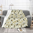 thumbnail image 2 of XMXT Throw Blanket, Cartoon Bees Fun Print Machine Washable Blankets for Sofa, 80 x 60 inches, 2 of 9