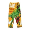 thumbnail image 4 of Bingfone Pajamas For Women,Cool Dinosaur Playing Guitar Pajama Pants With Pockets-Small, 4 of 9