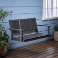 thumbnail image 5 of Afuera Living Modern / Contemporary Outdoor Aacia Wood Porch Swing in Dark Gray, 5 of 11