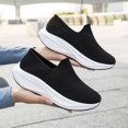 thumbnail image 4 of Men's Slip‑On Shoes Knit Upper Casual Walking Sneakers with Curved Thick Midsole for Daily Indoor and Outdoor Casual Activities, 4 of 6