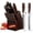 Red, variant on Kitchen Knife Set, 15-Piece Knife Set with Wooden Storage Block, High Carbon Stainless Steel, for Cooking Cut (Brown)