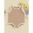 thumbnail image 2 of Bagilaanoe Newborn Baby Girl Boy Rompers Sleeveless Bodysuits 3M 6M 9M Infant Casual One Piece Short Jumpsuit, 2 of 8