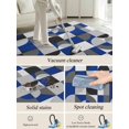 thumbnail image 5 of Mid Century Area Rug for Bedroom 5x7 Ft Navy Blue Grey Abstract Retro Geometric Modern Super Soft fuzzy Throw Rug Non-Slip Fluffy Plush Indoor Floor Carpet for Living Room Nursery Home Decor, 5 of 8
