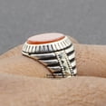 thumbnail image 5 of Silver Handmade Ring 925k Sterling Silver Red Carnelian GemStone Ring Men's Ring with Round Stones Outstanding Gift KCR015, 5 of 7