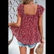 thumbnail image 4 of Blusas Tipo Túnica de Verano para Mujer, Blusas Informales Elegantes, Holgadas, de Corta. Rojo XL, 4 of 10