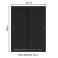 thumbnail image 3 of Ropero Closet Madesa Denver 2 Puertas Corredizas Negro, 3 of 9