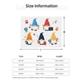 thumbnail image 2 of Throw Blanket for Couch Sofa and Bed, School Cute Gnomes Soft Plush Throw Blanket, Fuzzy Cuteness Comfy Warm Washable Flannel Blanket Throws for All Season, 2 of 8