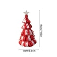 thumbnail image 4 of Wodellrrea Mini Ribbon Christmas Tree, Red Tabletop Holiday Decoration, Star Topped Fabric Tree Centerpiece for Indoor Mantel, Shelf, Dining Table and Festive Home Decor and Seasonal Gift, 4 of 7