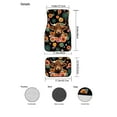 thumbnail image 7 of Renewold Highland Cow Boho Floral Black Automotive Car Floor Mat for Car SUV Truck, Auto Floor Mats 4 PCS Universal Fit Auto Interior Accessories Car Interior Decoration, 7 of 7