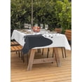 thumbnail image 2 of Outdoor Tablecloth with Umbrella Hole and Zipper, Cats Showering Rectangle Table Cloth 54x80 Inch Waterproof Tablecloth, Modern Abstract Art Funny Animals Picnic Table Cover for Patio Camping, 2 of 7