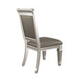 thumbnail image 7 of Glamourous Silver Finish 7pc Set Table 2 Arm Chairs 4 Side Chairs Modern Dining Room Furniture, 7 of 7
