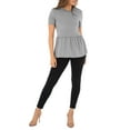 thumbnail image 5 of Wright's Womens Short Sleeve Peplum Waist Top, 5 of 6