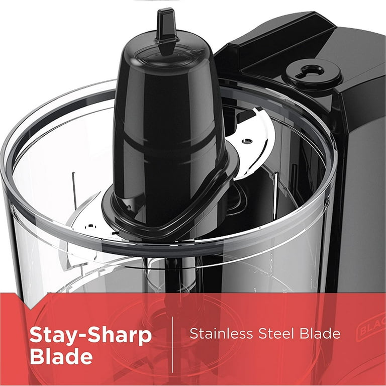 OVENTE 1.5-Cup Single Speed Black Mini Food Processor Chopping Blade,  Mixer, Shredding/Slicing Disc PF1007B - The Home Depot