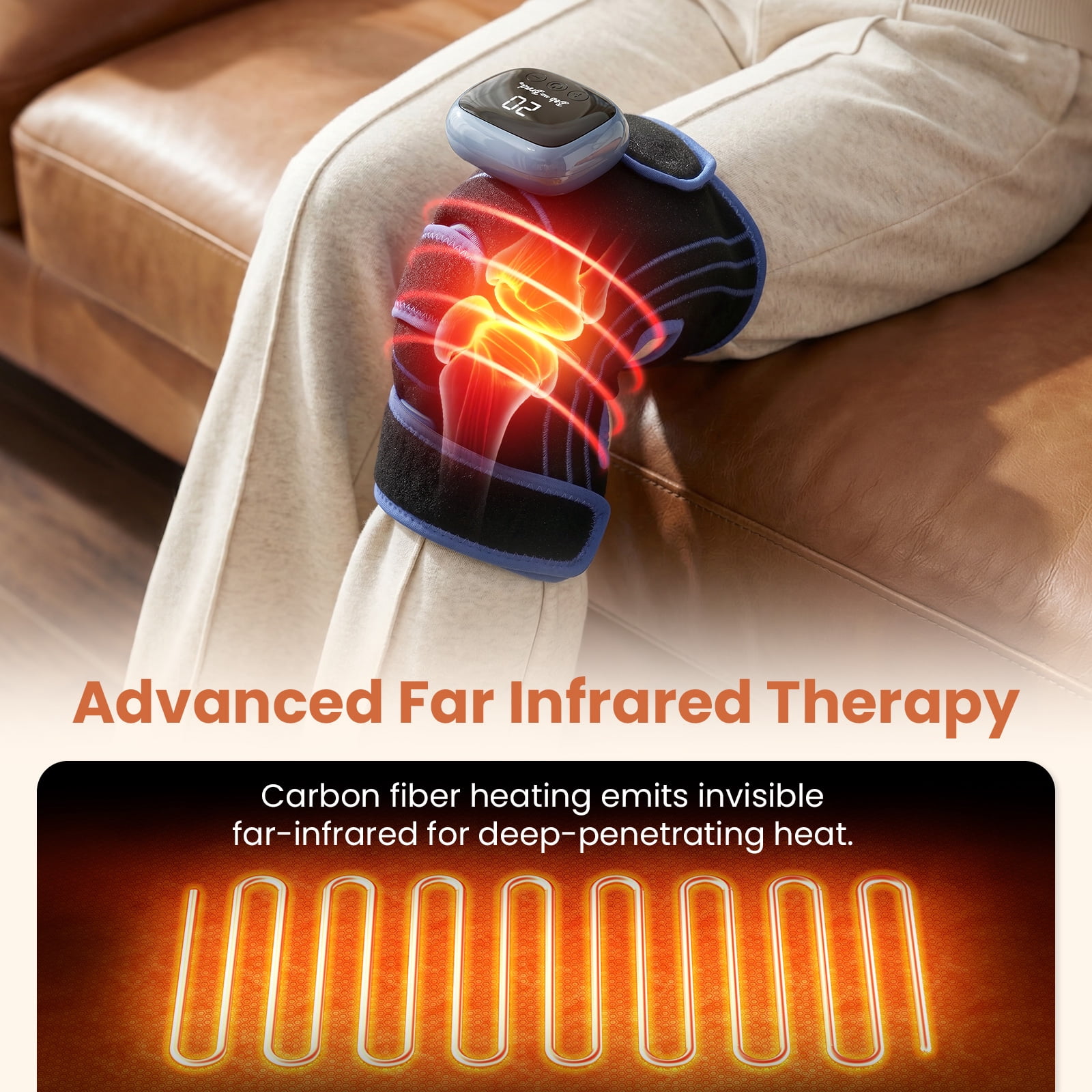 Bob And Brad Cordless Heating Pad For Joint Pain Relief, 5 Heat Settings, 2500mAh Battery, Adjustable Multi-Joint Wrap