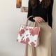 thumbnail image 5 of Bolso con asa superior para mujer bandolera de felpa con estampado Ehuebsd de leopardo y vaca Vintage con cremallera textura de felpa Otoño e Invierno, 5 of 9