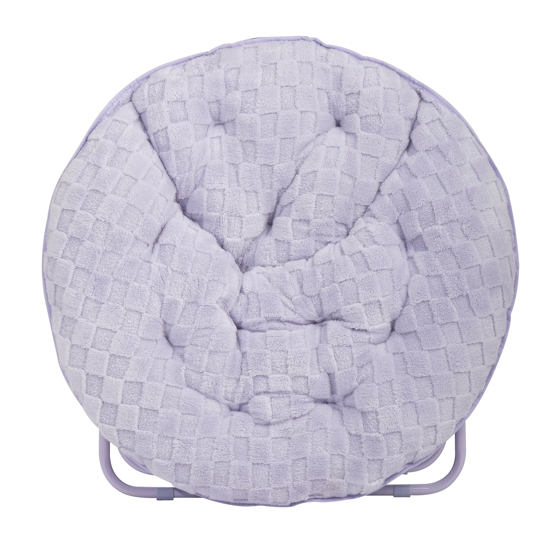 Mainstays Saucer Chair for Kids and Teens, Iris Plush