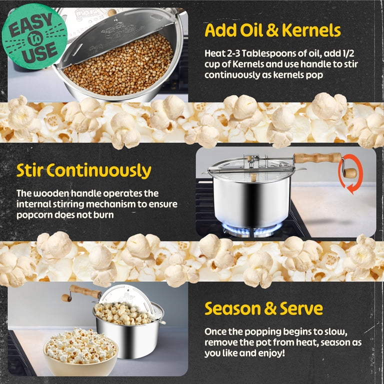 Great Northern Popcorn 6-Quart Aluminum Stovetop Popcorn Maker photo 5