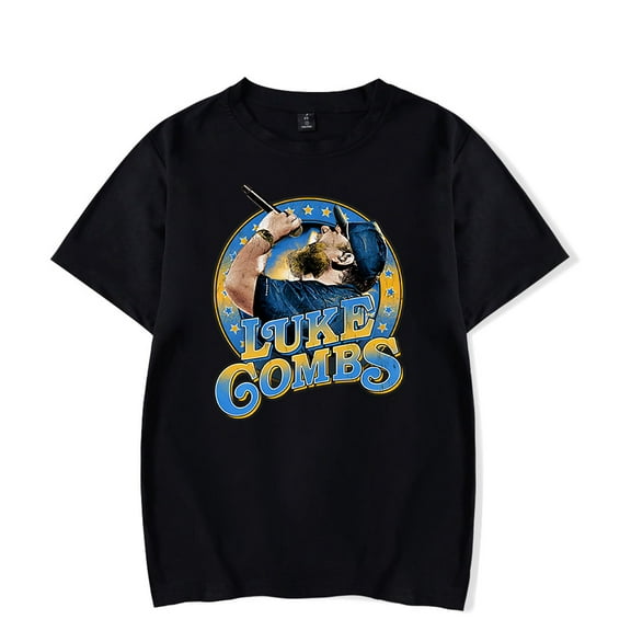 Luke Combs Merch T-Shirt Vintage Graphic Printed Crewneck Top T Shirts Women Men Top Tees