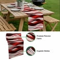 thumbnail image 5 of Red Striped Ombre Table Runner - 48 Inch Long, Kitchen Dining Table Runner Dresser Scarves, Modern Red Moire Geometric Farmhouse Decor for Coffee Tables Wedding Party Banquet, 5 of 8