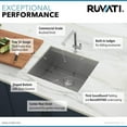 thumbnail image 3 of Ruvati 23" Kitchen Sink Undermount 16 Gauge Single Bowl, 3 of 18