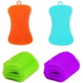 thumbnail image 2 of Paquete de 4 esponjas de silicona para cocina, esponja multiusos para limpieza de cocina, esponja para lavar platos, esponja para lavar platos, utensilios de cocina, cepillo de limpieza. Ormromra YBY093-3, 2 of 3