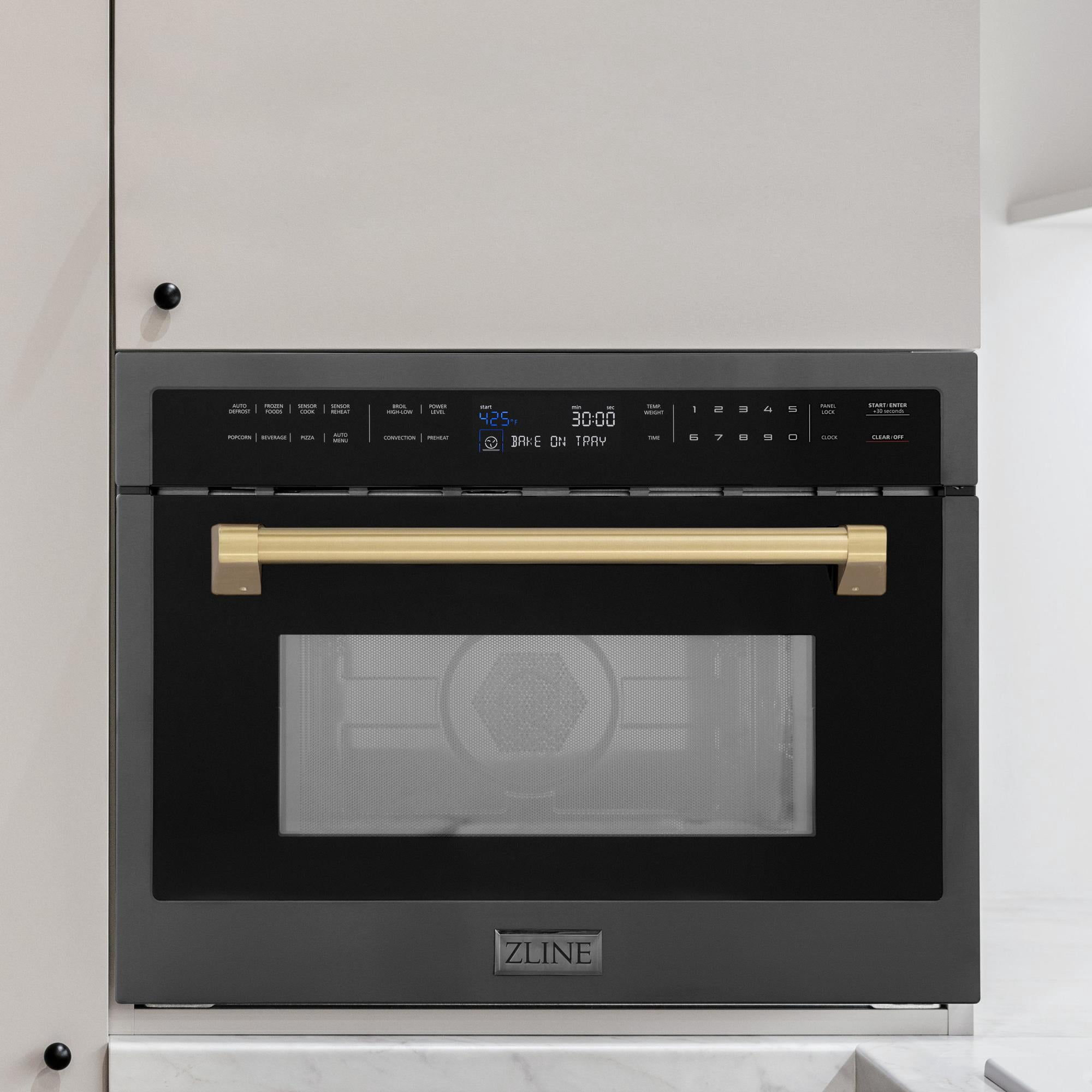 Zline MWOZ-24-MB Autograph Edition 24" Wide 1.6 Cu. Ft. 1000 Watt Built In Microwave -