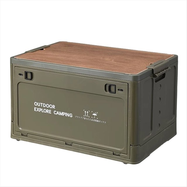 Acampar Al Aire Libre Plegable Caja de Almacenamiento de Mesa Turística Caja de Almacenamiento de Coche Al Aire Libre Viaje de Almacenamiento Equipo de Camping Verde, L