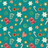 The Pioneer Woman 21" x 18" Cotton Cookies Precut Sewing & Craft Fabric, Teal