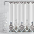 thumbnail image 2 of Boho Bathroom Shower Curtain Colorful Floral Pattern Exotic Paisley Damask Print Design Shower Curtains for Home Decorative Waterproof Polyester Fabric Bath Curtain with Hooks, 72x84 Inch, 2 of 6