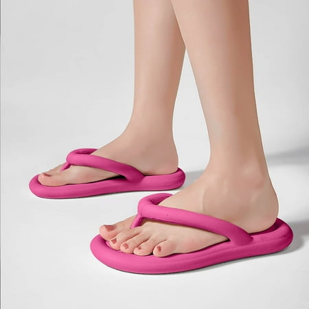 

Uheoun Flip Flop Clearance Sale! Pillow Slides for Women Quick Dry Non-slip Eva Sliders Flip Flop Bathroom Shower Cloud Slipper for Women