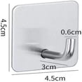 thumbnail image 2 of Gancho autoadhesivo para toallas, gancho adhesivo de acero inoxidable plateado., 2 of 5