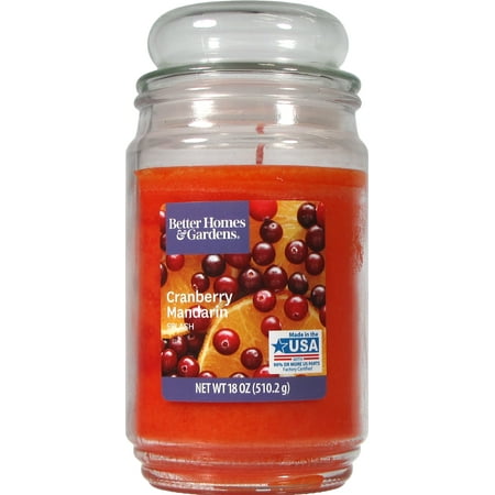 Better Homes & Gardens Cranberry Mandarin Splash Single-Wick 18 oz. Jar Candle